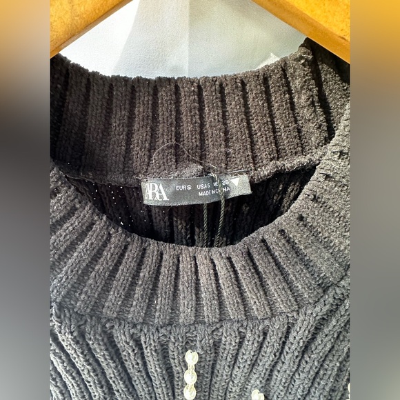 TOP ZARA CHENILLA PERLAS. Size S - Picture 6 of 7